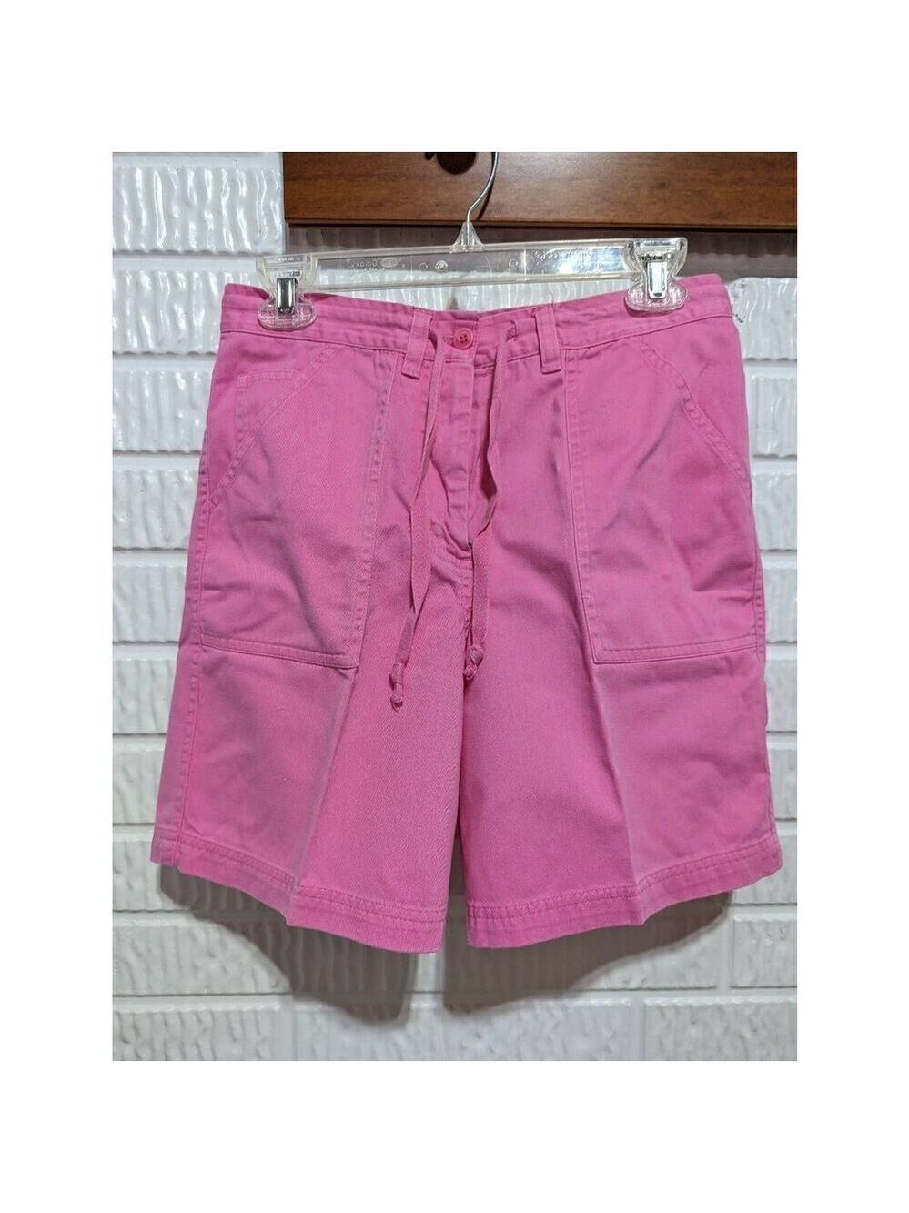 Jones New York Women's Bright Pink Drawstring Waist Bermuda Shorts Size 4